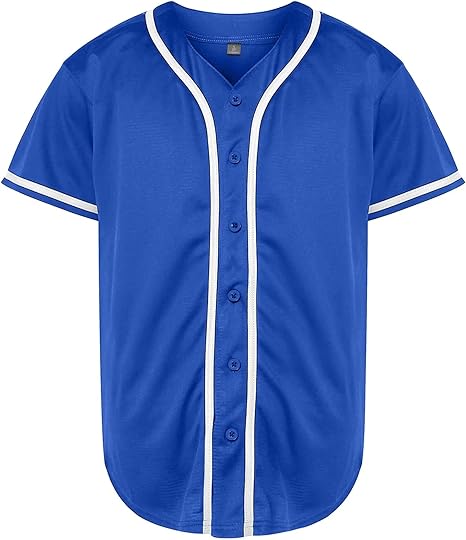 Mens Baseball Jersey Button Down Blank Solid Color Short Sleeve Shirts Hipster Hip Hop Active Team Sports Uniforms