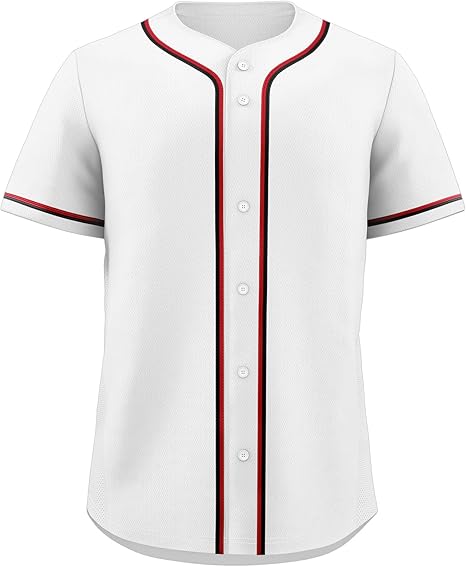 Baseball Jersey for Men Casual Button Down Shirts Short Sleeve Active Team Sports Uniform