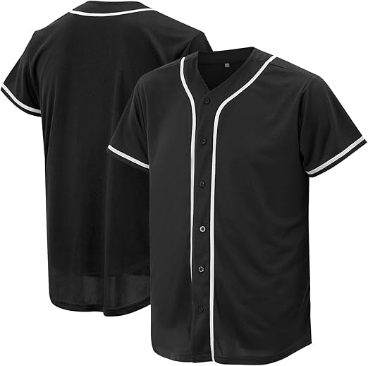 Baseball Jersey for Men and Women, Baseball Shirts for Custom Button up Shirt,Hipster Hip Hop Sports Uniforms