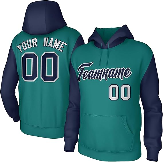 Custom Hoodie for Men Kids Fleece Pullover Sweatshirt Personalized Stitched Text Number Logo