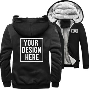 Custom Hoodie Jackets for Women Personalized Zip Up Fleece Jacket Design Logo Sweatshirt